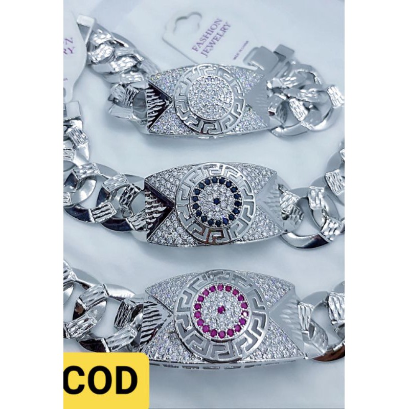 Gelang Xuping Lapis Emas 24K Rantai Plat Silver Mewah .