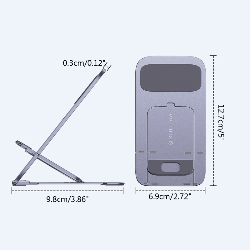 Cre Stand Dudukan Handphone Bahan Aluminum Alloy Dengan Bantalan Silikon