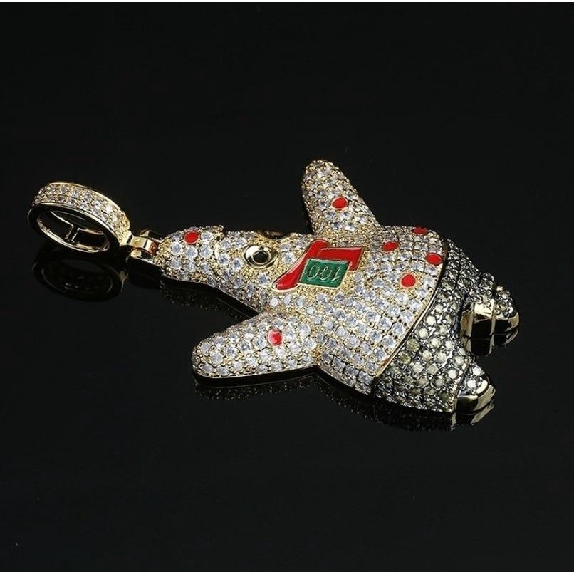 Kalung Rantai Liontin Cubic Zircon Aaa Gaya Hip Hop Rock Untuk Pria