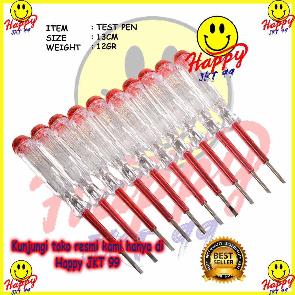 [ HAPPY JKT 99 ] TEST PEN TESPEN PES PEN LISTRIK OBENG 2 IN 1 2IN1