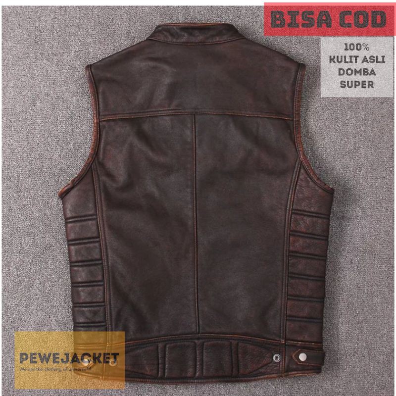 ROMPI PRIA KULIT ASLI DOMBA SUPER MODEL BIKERS/ROMPI PRIA KULIT ASLI DOMBA SUPER PELINDUNG DADA