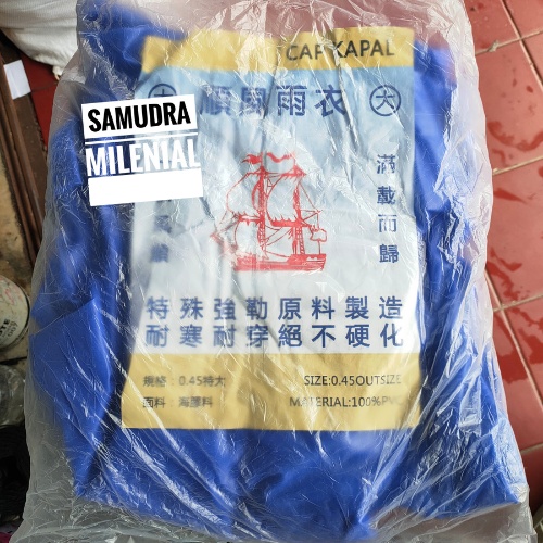 Jas Hujan PVC / Jas Hujan Sleting PVC Cap KAPAL All Size