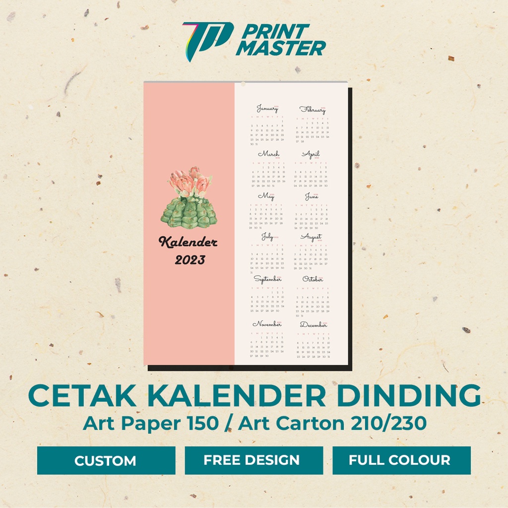 Cetak Kalender Dinding Custom