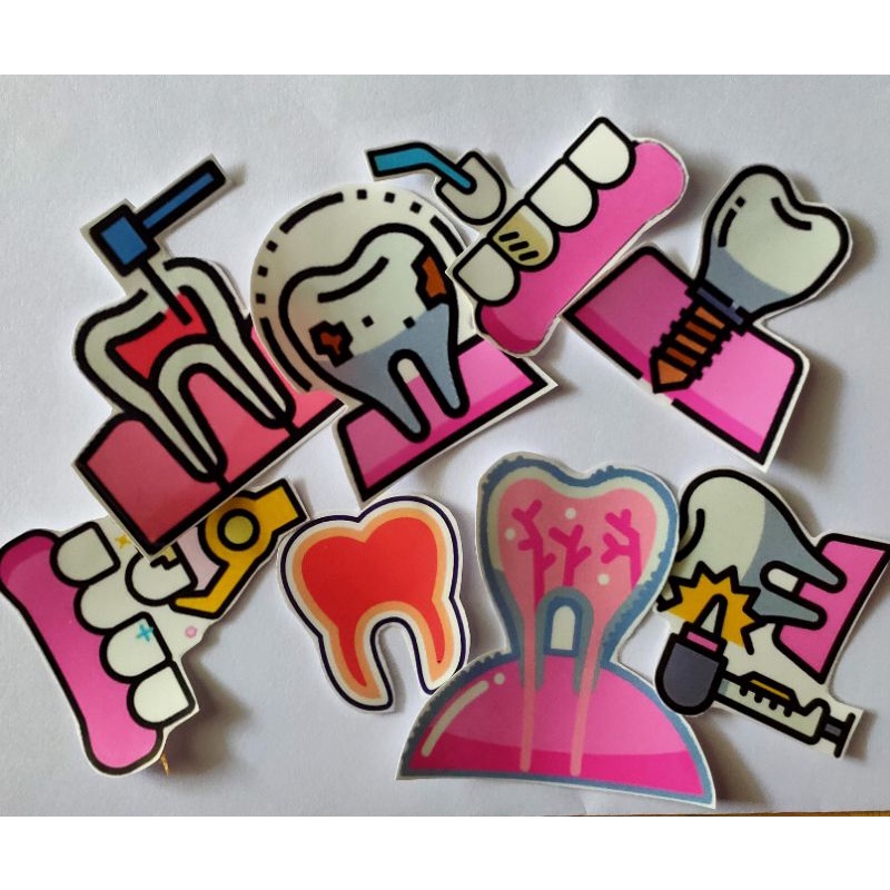 

STIKER GIGI LUCU ANTI AIR/ STIKER DOKTER GIGI/ STIKER DENTIST (STIKER TUMBLER, LAPTOP, HP BUKU, MOBIL, BOX, DLL)