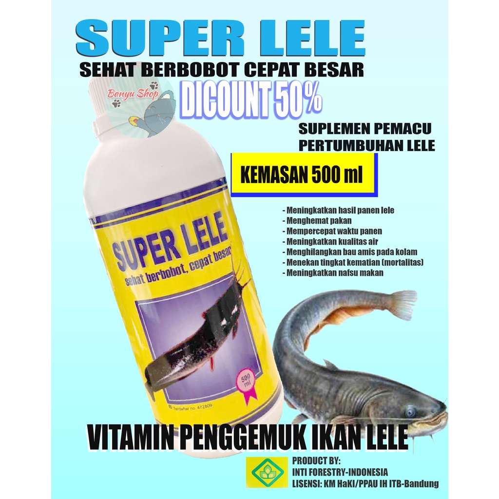 500 ML- SUPER LELE-OBAT PENGGEMUK IKAN LELE,VITAMIN PENGGEMUK IKAN LELE,JAMU PEMACU PERTUMBUHAN IKAN LELE,SIMBA PLUS