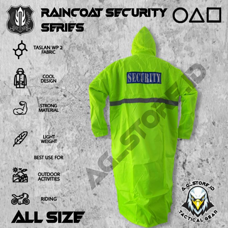 Jas hujan security jubah/jas hujan ponco/mantel jas hujan