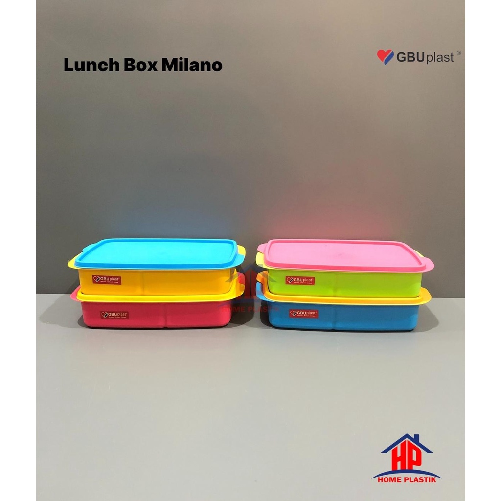 GBU PLAST - Lunch Box Milano / Tempat Bekal Sarapan / Tempat Makan Plastik