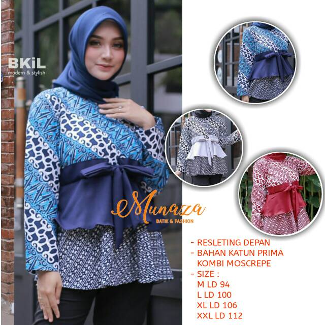 BLUS BATIK | PAKAIAN KERJA WANITA | BATIK PEKALONGAN | BUSANA WANITA
