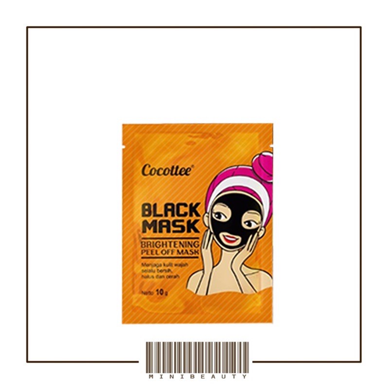 masker wajah hitam peel off black mask cocottee