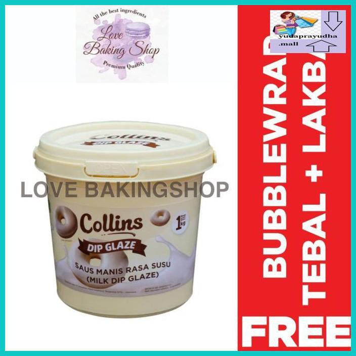 

54Etr7U- Collins Milk 1 Kg Topping Donat Glaze Enak Nikmat - Strawberry 9Uhhjt7-