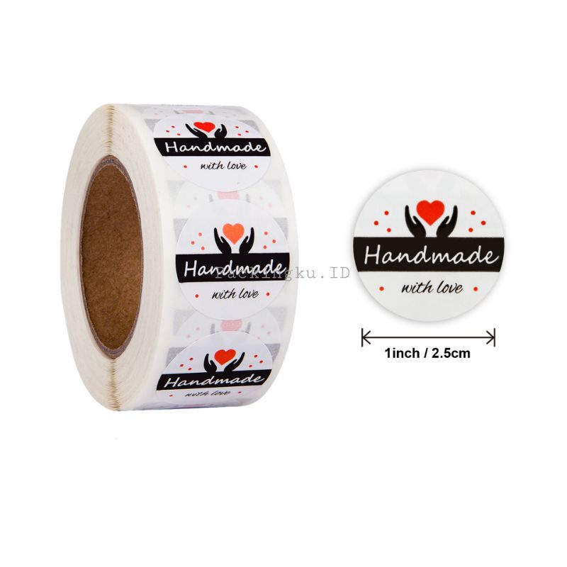[Kecil 2.5cm] Sticker Label Thank You | Segel Roll 500 pc-hwl