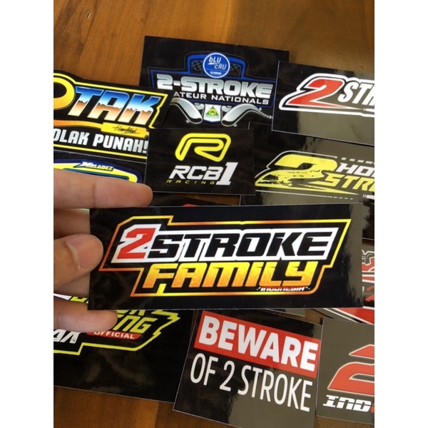 sticker stiker pack 2tak 2stroke rx king fiz r alfa variasi racing rcb helm