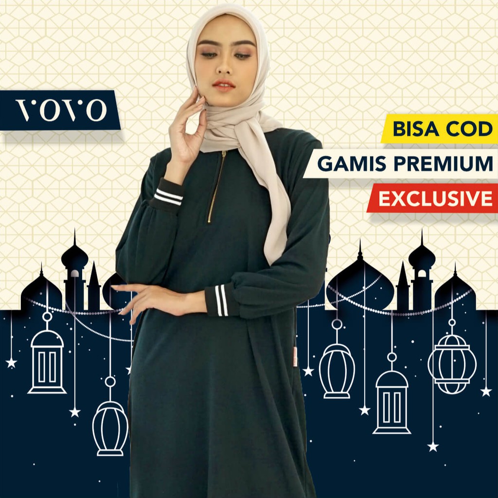 GAMIS KAOS PREMIUM VOVO JADE - Dress Wanita Remaja Bumil Busui Friendly Sporty Polos CasuaL Daily