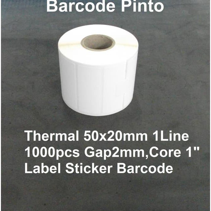

ILARISl 50x20mm 1 line 1000pcs,thermal,gap2mm,core 1",label sticker barcode