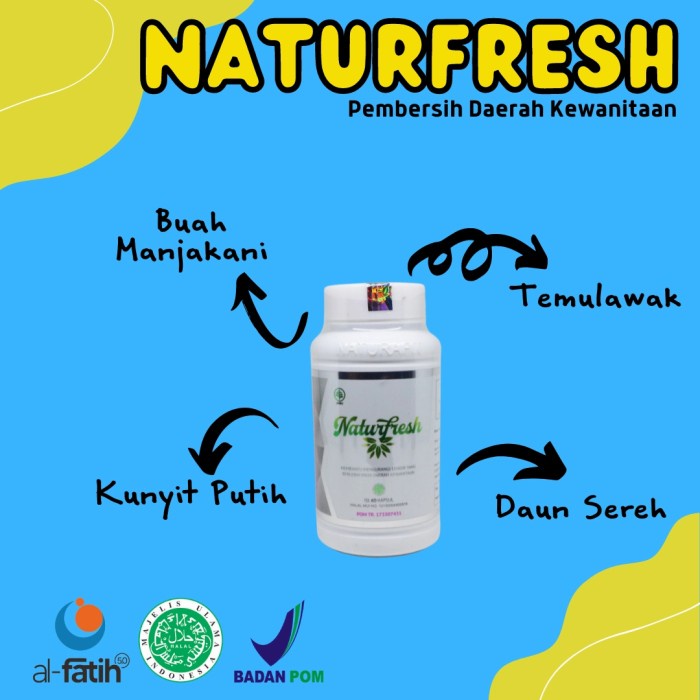 

#HERBAL KHUSUS WANITA - Obat Keputihan wanita Naturfresh 100% Herbal Alami tanpa efek samping