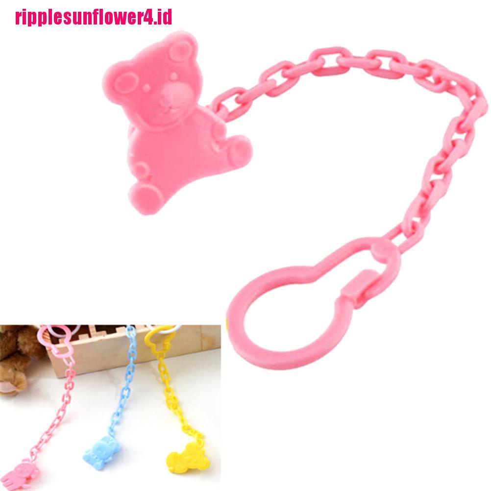 Klip Rantai Penyangga Pacifier Dengan Bahan Plastik Dan Gambar Motif Kartun