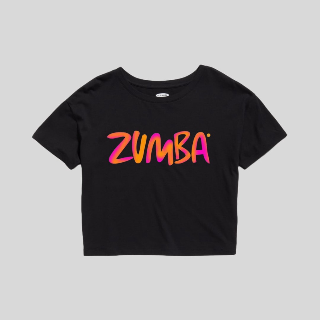 Clothing May - Kaos Crop Top Zumba Simple Kaos Distro Croptop Atasan Krop Top Wanita Cewek Viral