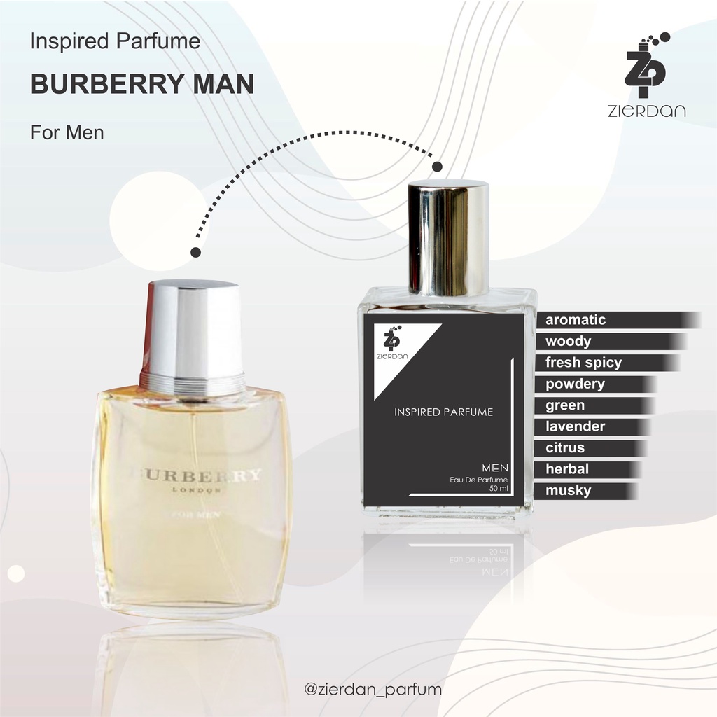 Zierdan Inspired Parfum Burberry Men Parfume Farfum Minyak Wangi Tahan Lama Pria Cowok