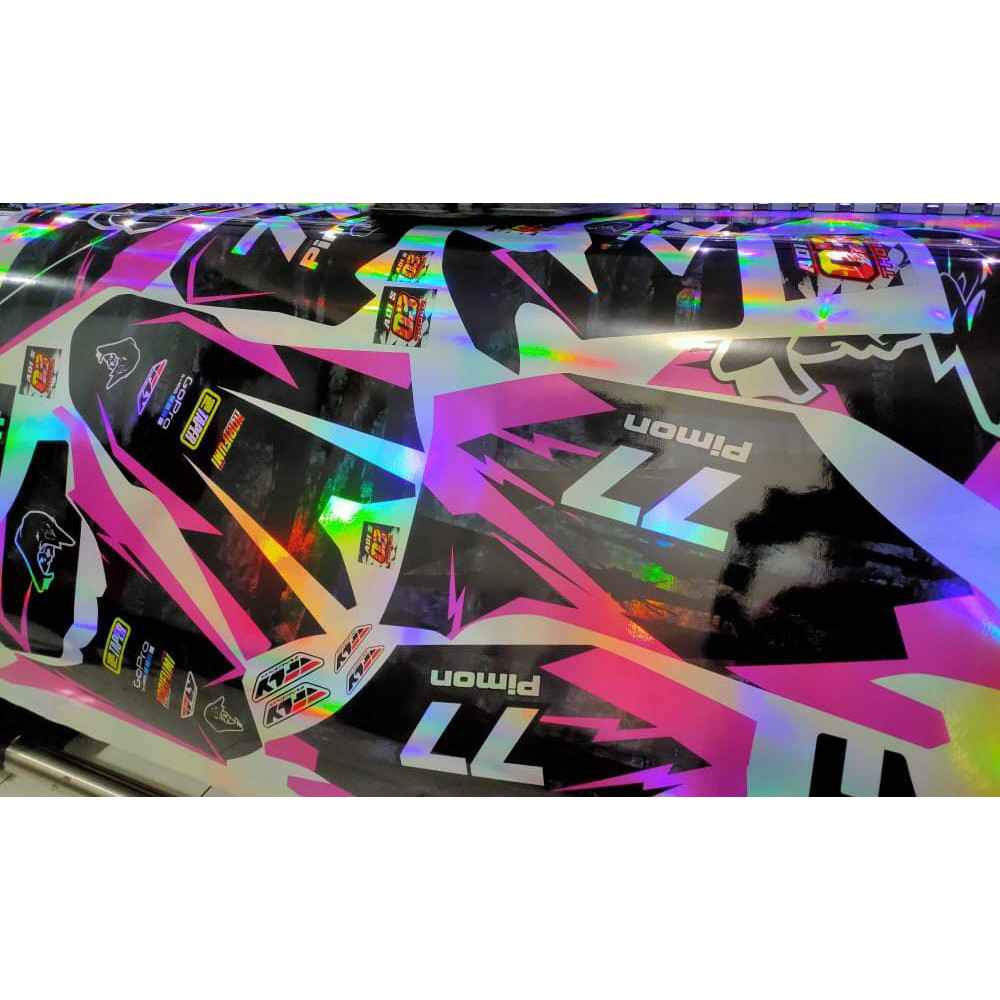 DECAL HOLOGRAM CRF 150 L (002) DEKAL STIKER PELANGI STICKER BUNGLON FULLBODY 2017 2018 2019 2020 202