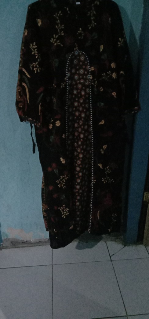 Gamis Batik Modern Murah Katun Halus Kombinasi Truntum, Ori Batik Aksara Pekalongan Big Size Jumbo