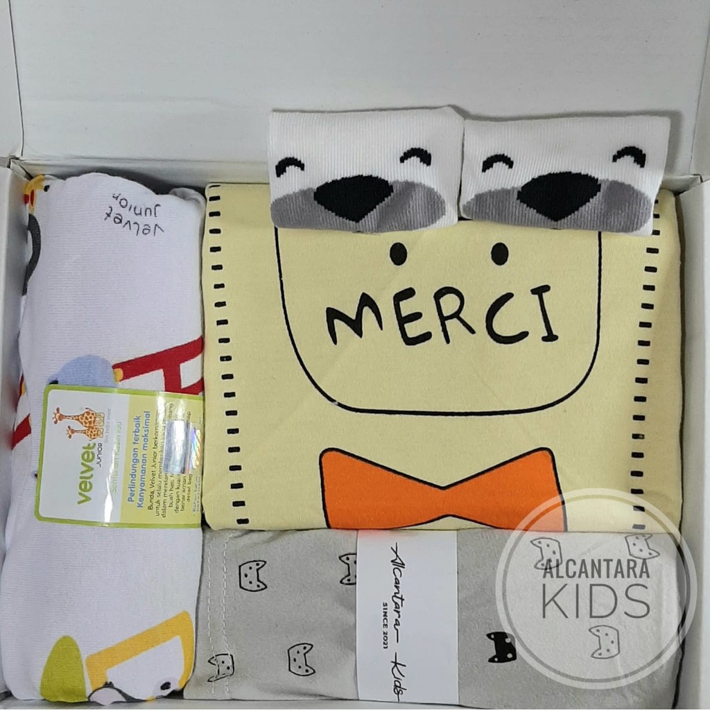 Hampers Bayi VELVET JUNIOR Kado Lahiran Hampers Baby Hampers Bayi Perempuan Laki Laki Hampers Baby Velvet Junior Termurah-HAMPERS MERCI