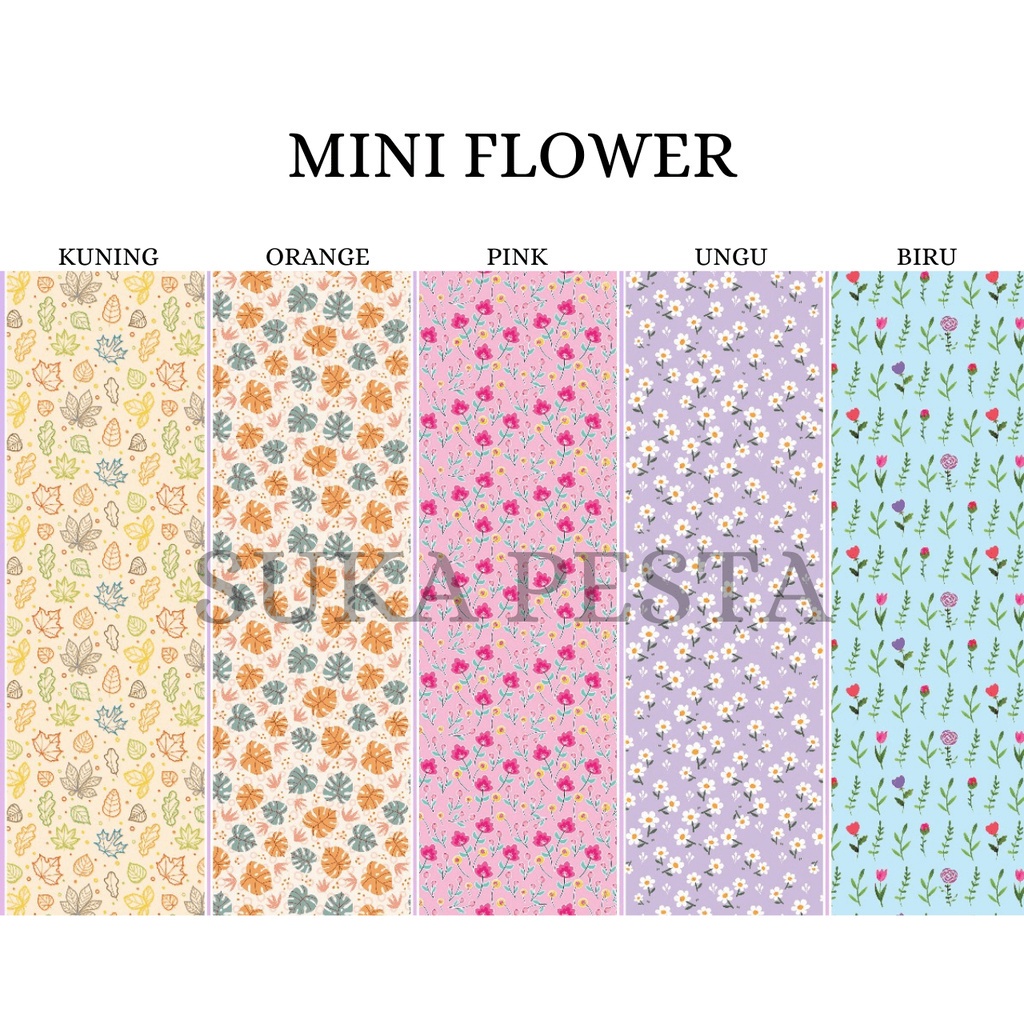 

[ECER] KERTAS KADO MOTIF MINI FLOWER / GIFT WRAPPING PAPER