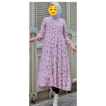 MIDI DRESS BUNGA LOTUS // MIDI DRESS TERBARU ORIGINAL PREMIUM