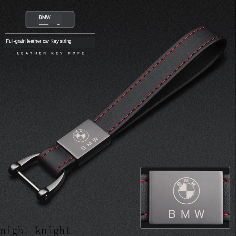 Tali Kunci Mobil For BMW First Layer Cowhide Car Key Strap Suitable for F30/F10/E34/E46/E60/E90/E36/X1/X3/X5/G20/G30