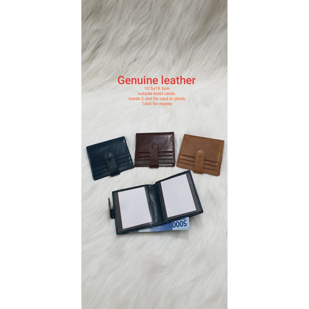 dompet kartu fashion kulit card holder wallet genuine leather leo