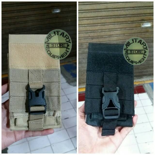 tempat - sarung hp dobel warna hitam/krem