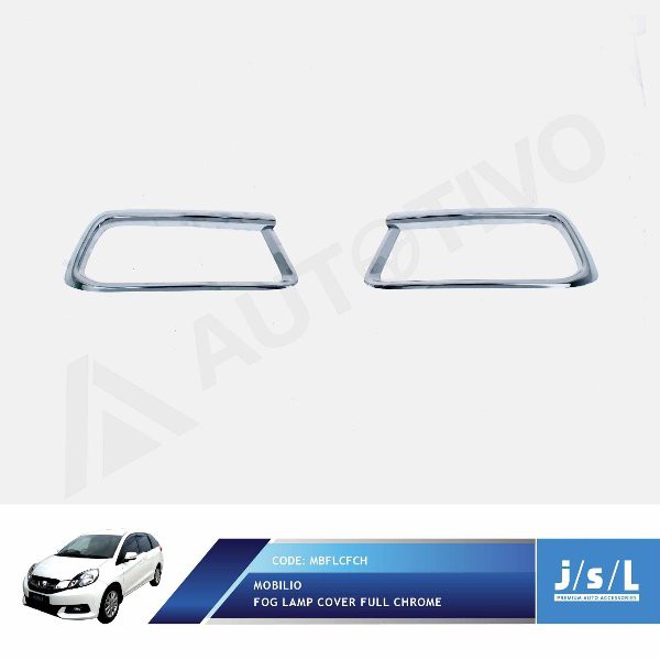 Aksesoris Fariasi Tambahan JSL Fog Lamp Cover Honda Mobilio 2013 2016 Full Chrome