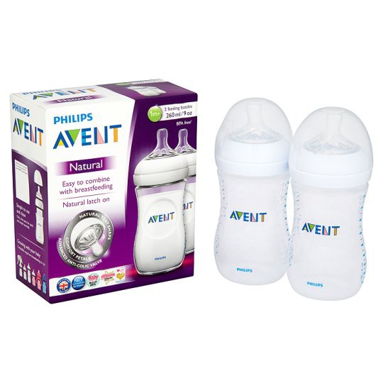 Philips Avent Feeding Bottle Natural 260ml TWIN isi 2 Botol Susu