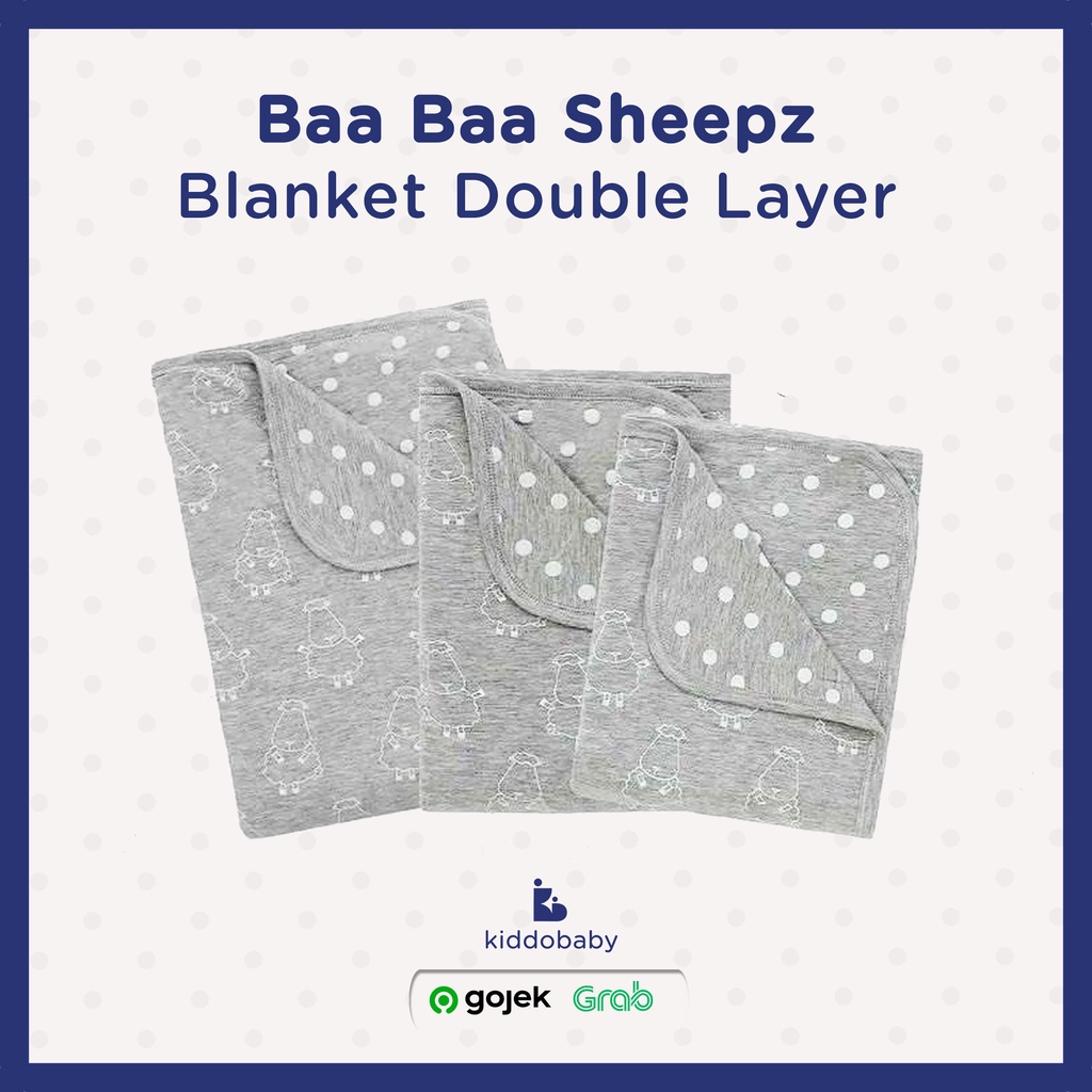 Baa Baa Sheepz Blanket Double Layer 110x160cm | Selimut Anak Tebal