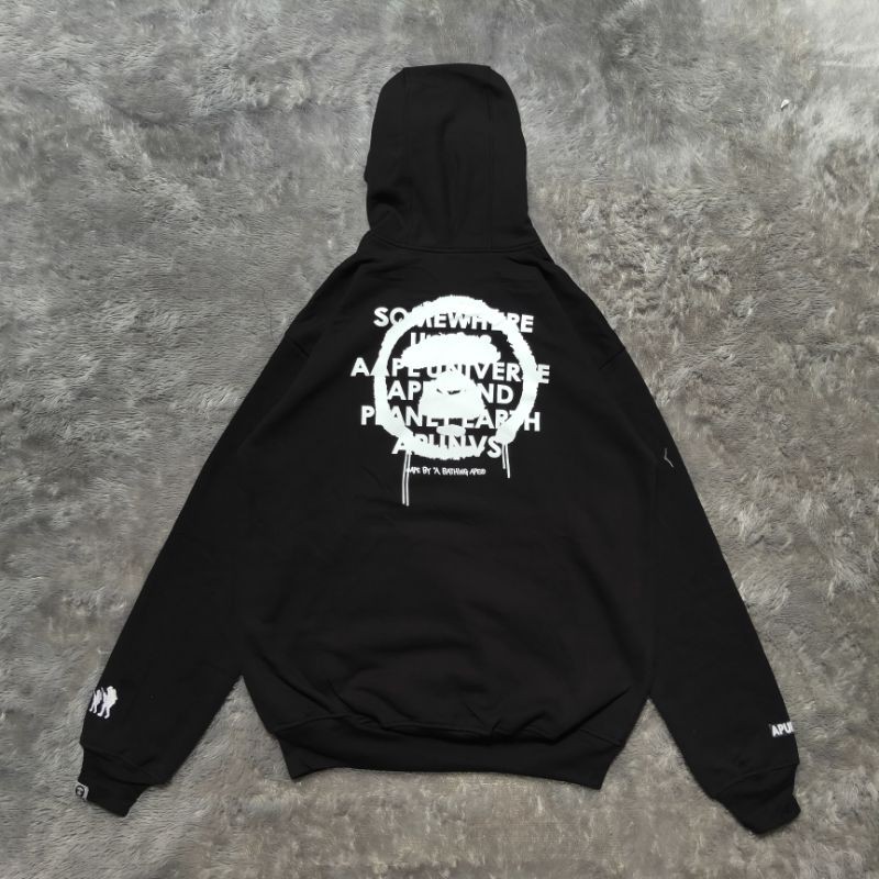 Sweater Hoodie Aape Univers Spray Fulltag &amp; Lebel