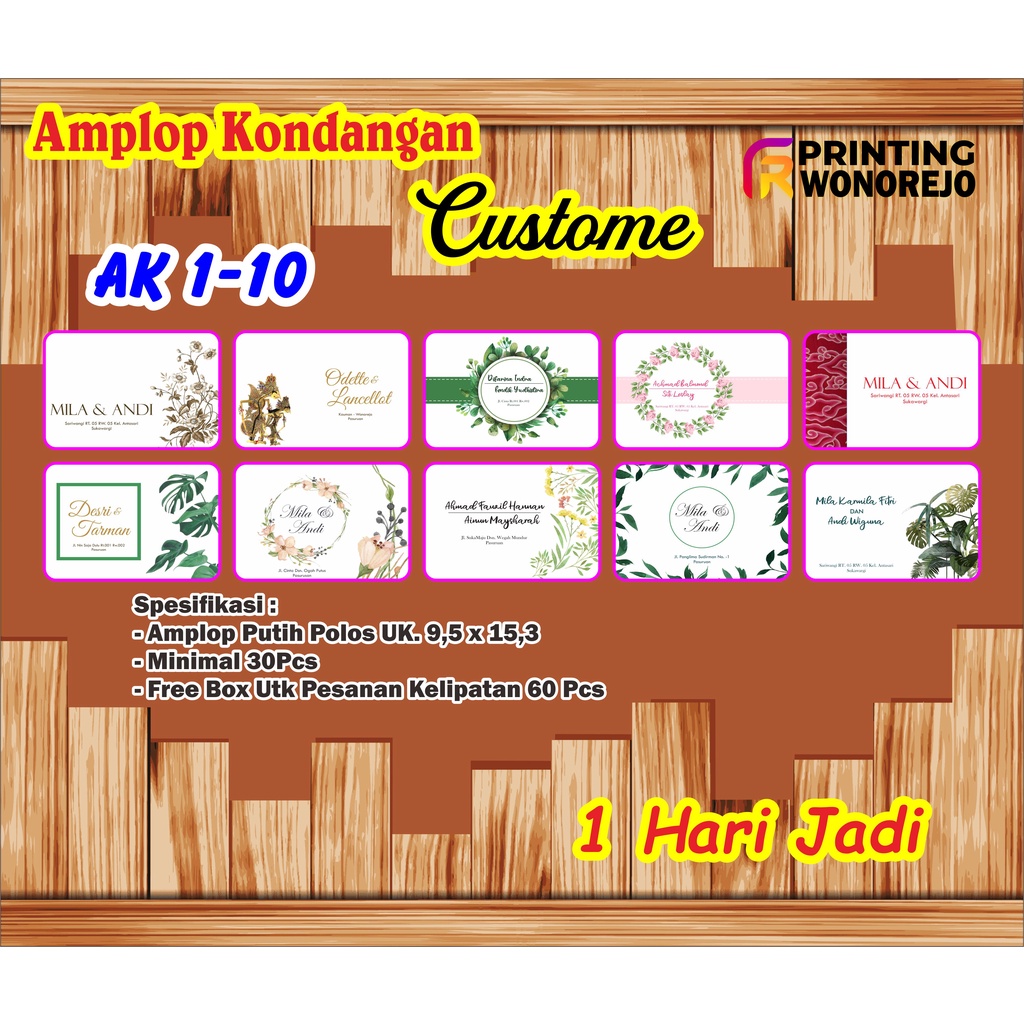 

Amplop Kondangan Nikahan Aestetik Estetik Modern Keren dan Kekinian Costome (AK1-10)