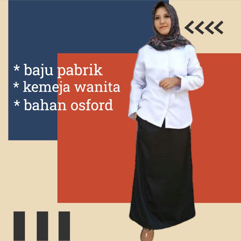 kemeja Putih Wanita/baju kemeja wanita/Baju Kantor/atasan Kerja/ Seragam Putih Wanita