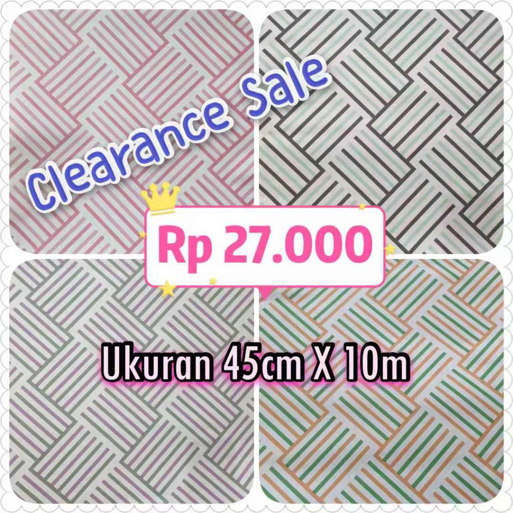 Wallpaper Sticker Dinding Motif Garis Diagonal