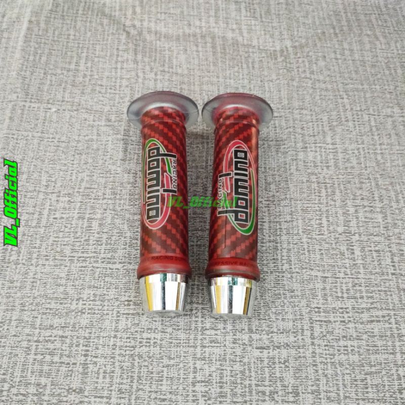 handgrip sarung gas domino karbon Thailand + jalu stang chrome model pcx universal motor grip domino Thailand plus bandul jalu beat mio vario genio Scoopy fazzio ktc rcb domino