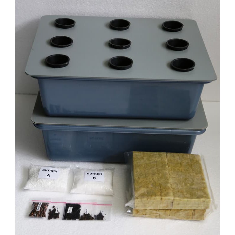 Perlengkapan Hidroponik Pemula Bak / Baki Hidroponik Sistem Wick Lengkap