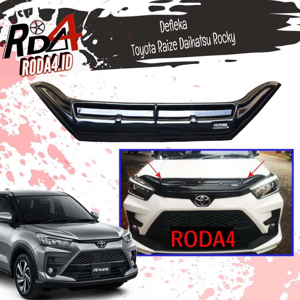 Deflecta / Deflekta Talang Kap Mesin Toyota Raize 2021 Daihastu Rocky