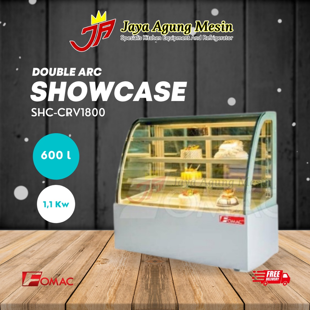 Showcase makanan dingin / Cold Showcase Fomac SHC-CRV1800 / Cake Showcase Fomac
