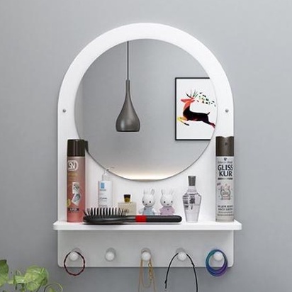 Rak Rias Gantung kaca / Rak Kosmetik Kaca Mini Minimalis