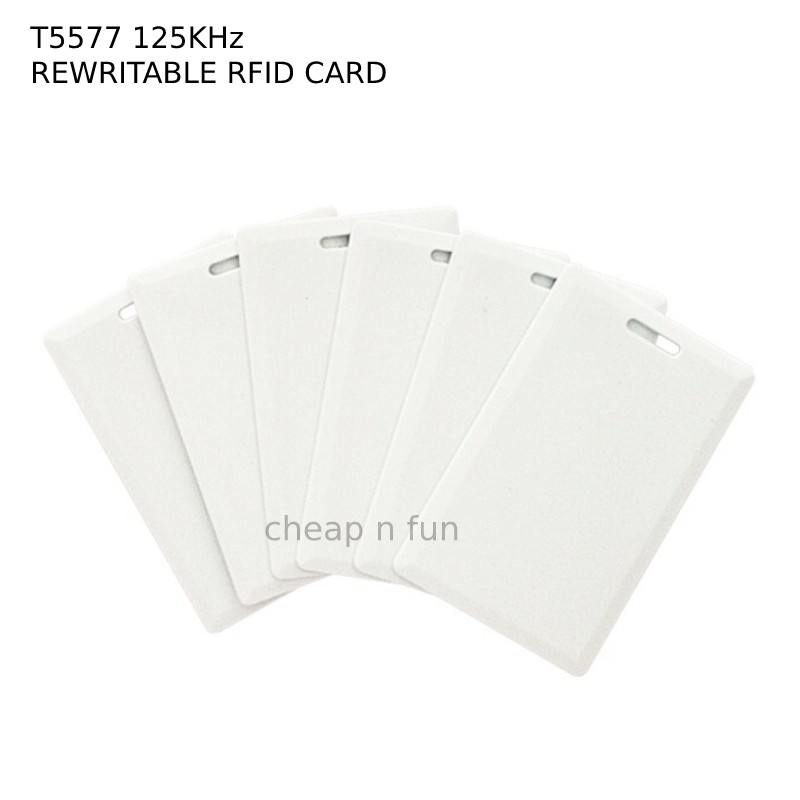 Kartu RFID 125Khz T5577 RFID Card ID Card Acces Controll Rewriteable Tebal Berlubang