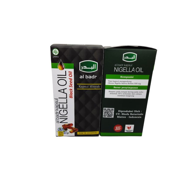 Kapsul MInyak Habbatussauda Nigella Oil Al Badr 200 kpsl Suplemen Sistem Imun