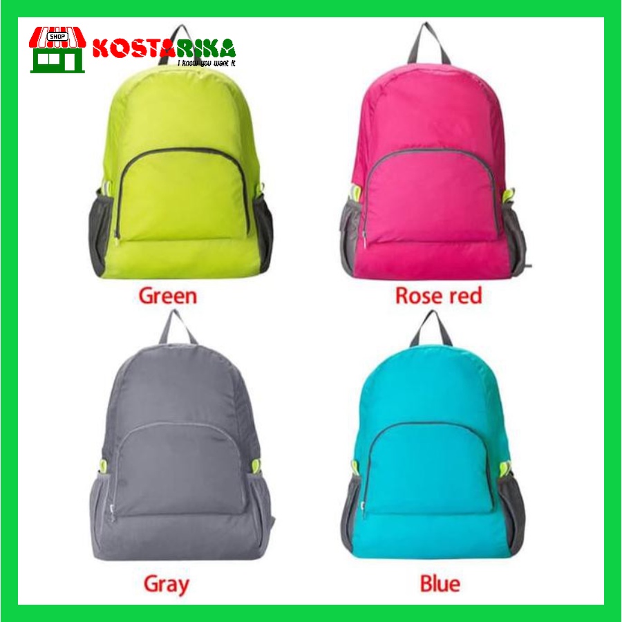 Tas Ransel Punggung Lipat Atau Folding Backpack Atau Ransel Travel Tas Simple