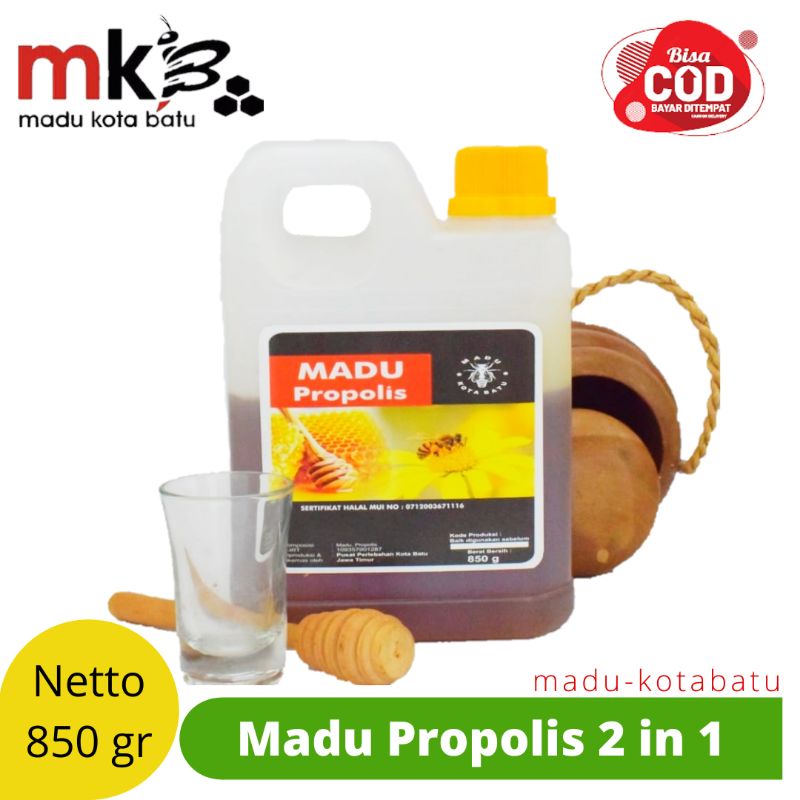 

Madu Asli Propolis 850g - Madu Kota Batu - 2in1(madu + propolis)