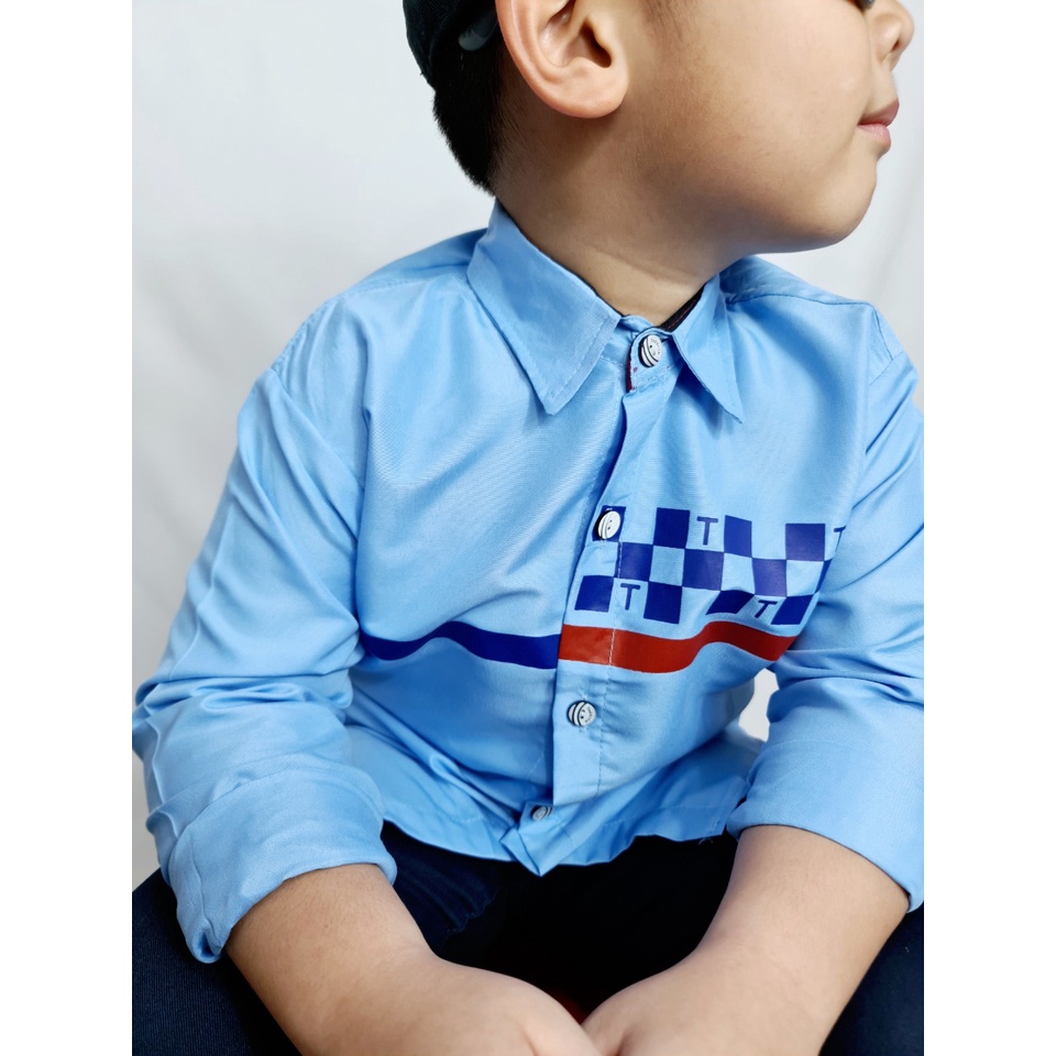 Amspro Kemeja anak laki-laki atasan anak laki-laki baju anak Brian