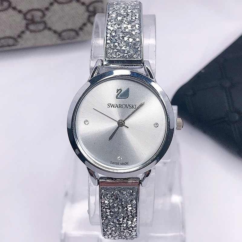 JAM TANGAN WANITA RANTAI STAINLESS DESAIN MEWAH RANTAI BERLIAN IMPORT