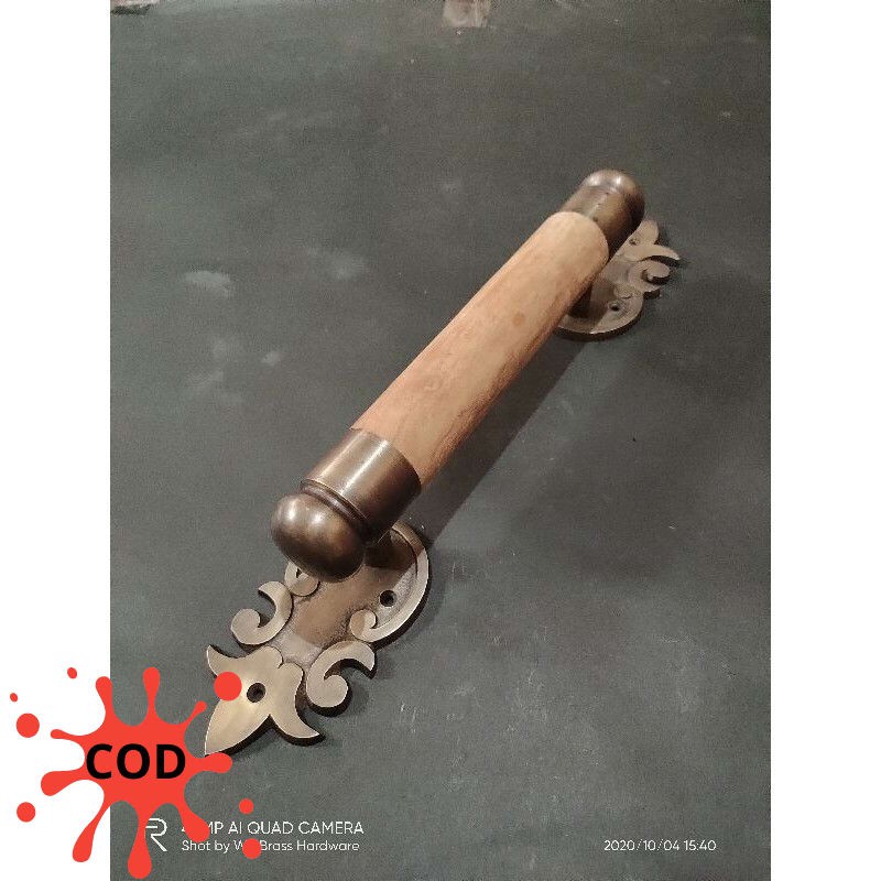 Handle Pintu Rumah Kayu Kuningan 43 Cm Kuningan Asli