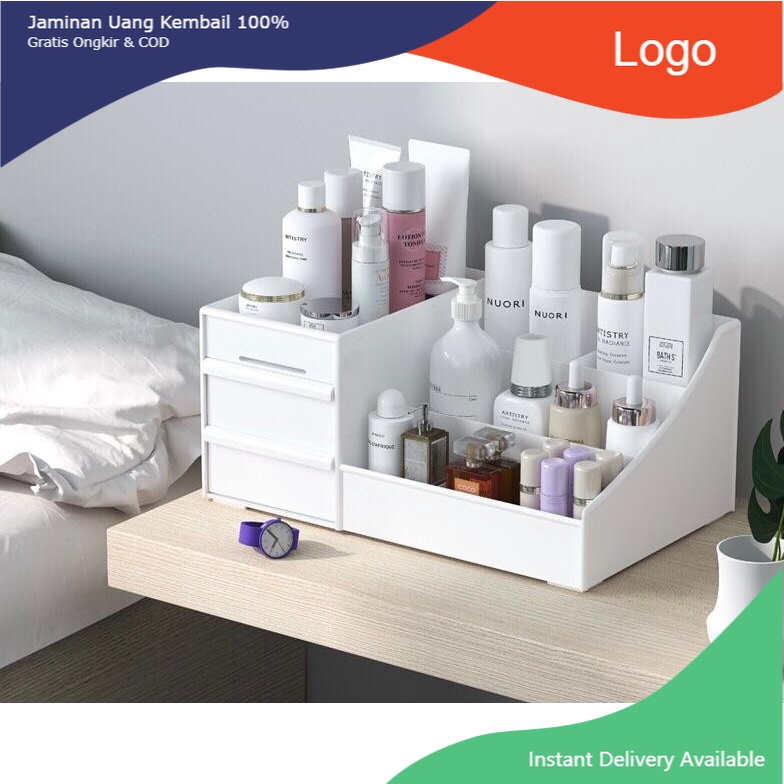 [MURAH] Rak kosmetik dengan Laci size Besar /Tempat makeup storage tempat penyimpanan skincare / Rak Penyimpanan Multifungsi / Rak Makeup Organizer/Rak Kosmetik Mini / Cosmetic Storage Drawer / Kotak Penyimpanan Makeup Organizer PADMA